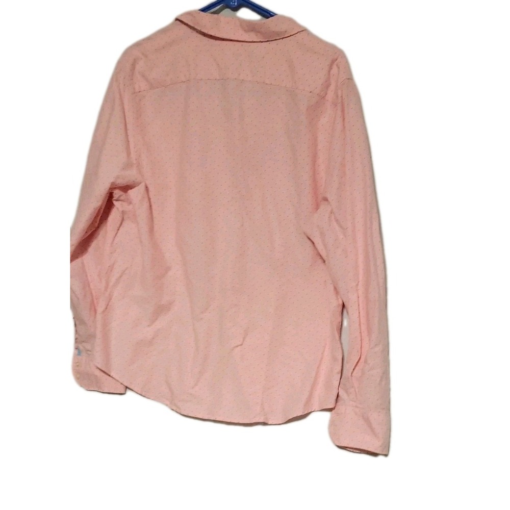 Lands End Shirt Women's Sz 18 Pastel Pink Blue Polk Dot Button Up Down nwt - Picture 2 of 2